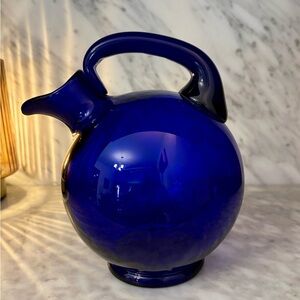 Vintage Elegant Blue Glass Decanter by Cambridge Glass
